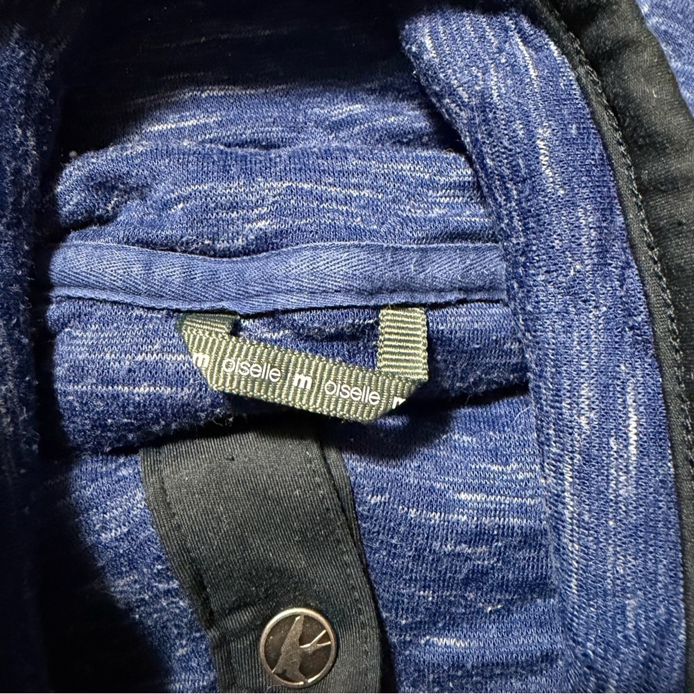 Oiselle Quilted Pullover Women’s M Blue Snap Button Casual (READ) - Picture 7 of 7
